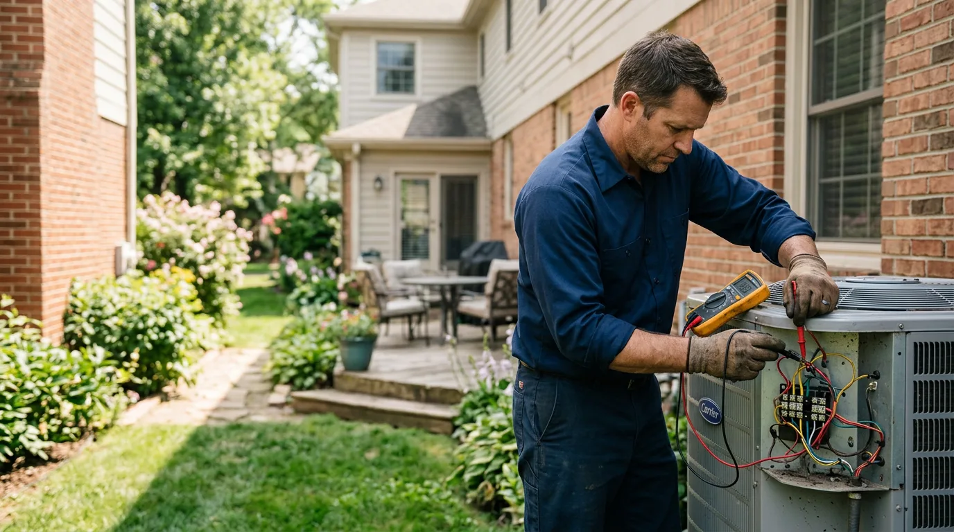 HVAC technician working near Green Valley Lake, CA